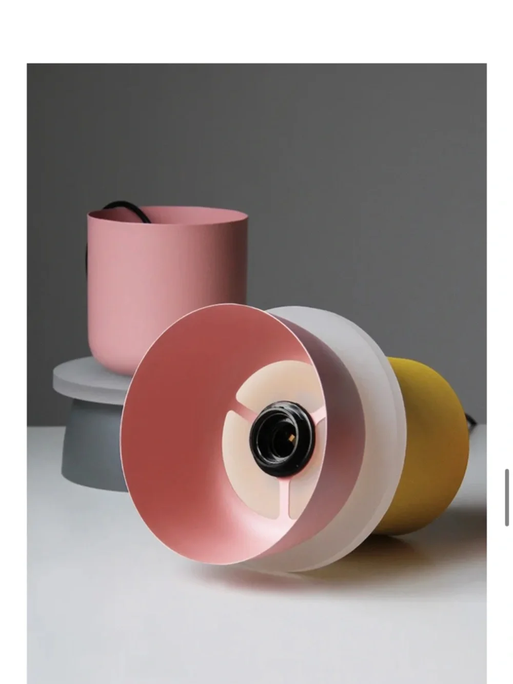 Modern Contemporary Orange Macaron LED Pendant Light by